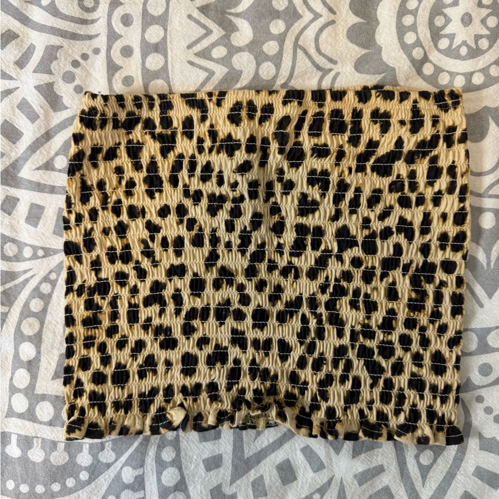 Express Leopard Print tube top